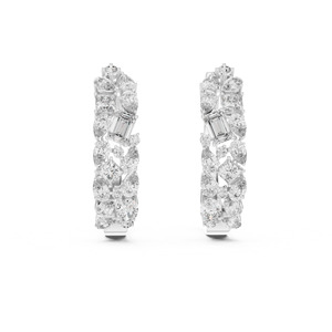 Elegante 14K amarillo y oro rosa laboratorio cultivado diamante pera corte rodio plateado Stud pendientes compromiso joyería Unisex - Product Image 3