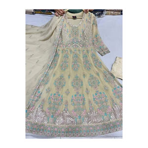 Vestidos de césped paquistaníes Salwar Kameez para mujer Algodón sedoso Shalwar Kameez Inspirado en la cultura de la India y Pakistán - Product Image 2