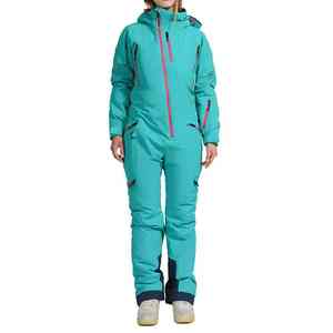 Conjunto de traje de chaqueta de esquí con cremallera impresa diseño personalizado OEM impermeable ecológico transpirable Unisex alta calidad invierno cálido - Product Image 3