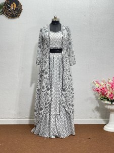 Nouvel arrivage Indo Western Palazzo Top Set avec haussement d'épaules ouvert à la mode de style traditionnel pour les fêtes de famille - Product Image 3