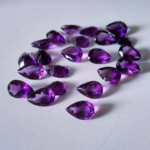 อเมทิสต์แอฟริกันธรรมชาติคุณภาพขนาด8x5มม. รูปทรงลูกแพร์อัญมณีควอตซ์หลวมสำหรับทำเครื่องประดับ - Product Image 1