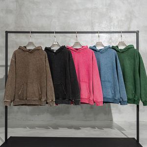 Sudadera con capucha lavada Vintage de peso pesado con logotipo personalizado para hombre, Sudadera con capucha lavada con ácido, Sudadera con capucha de talla grande para hombre - Product Image 1