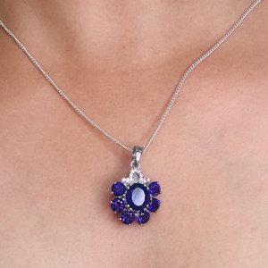 100% authentique améthyste violette naturelle et diamant américain pendentif en pierre précieuse réglage février pierre de naissance en argent sterling 925 - Product Image 2