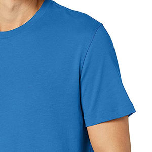 T-shirt col rond bleu clair pour homme 100% coton biologique séchage rapide top vente avec logo personnalisé vêtements personnalisables - Product Image 5