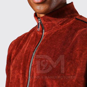 Survêtements d'hiver unis grande taille en velours léger de qualité supérieure pour hommes, vêtements de jogging respirants et écologiques, vente en gros - Product Image 4