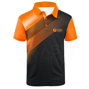 เสื้อโปโลผู้ชายเสื้อโปโลโพลีเอสเตอร์100% แห้งเร็วระบายอากาศได้ดีลำลองโลโก้ตามสั่ง - Product Image 1