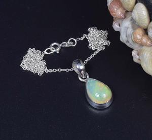 Regalo de boda perfecto, colgante de piedras preciosas de ópalo hecho a mano, colgante de Plata de Ley 925, regalo para el amor con joyería estampada 925 - Product Image 2