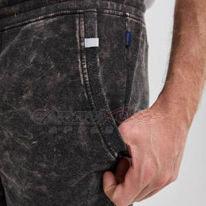 <b>Men</b> Acid Wash Casual <b>Shorts</b> With Adjustable Waistband For Summer Street Style Stylish <b>Men</b> Acid Wash <b>Shorts</b> - Product Image 3