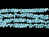 Larimar naturel à facettes en forme de larme perles de pierres précieuses en vrac brins 6x9mm perles de pierre Larimar semi-précieuse pour la fabrication de bijoux