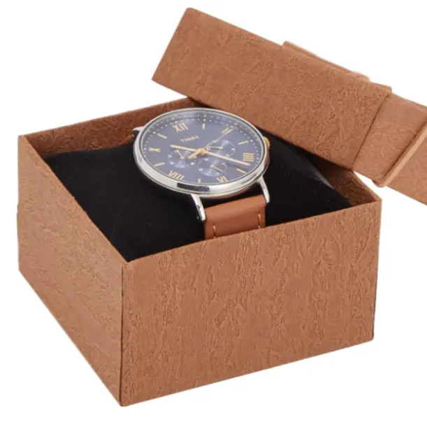 TH CB-281 personnalisé fournir OEM boîte de montre de conception simple classique emballage avec ruban pour la vente en gros