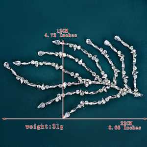 Bridella BHP575-S Bandeau en strass argenté avec design de fleurs en perles et en cristal - Ajustement confortable pour les mariages et les événements formels - Product Image 5