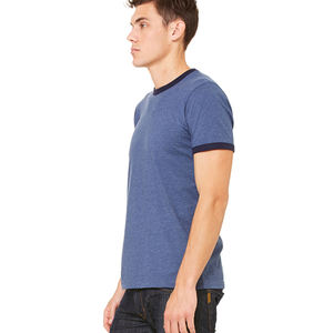 Ringer Tee Fit Classic Slim Fit Rib T Shirts 200 GSM Summer Ringer Tee Tops Jersey Ringer T Shirt - Product Image 1