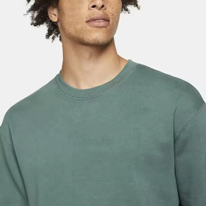 Jersey personalizado de algodón con cuello redondo de invierno para hombre, sudadera con logotipo bordado y patrón impreso, sudaderas con capucha teñidas lisas con técnicas - Product Image 3