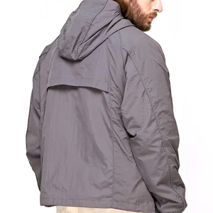 OEM Wholesale Custom Printing <b>Lightweight</b> Zipper Windbreaker <b>Jackets</b> Factory Supply Outdoor New Arrival <b>Men</b> Windbreaker <b>Jackets</b> - Product Image 2