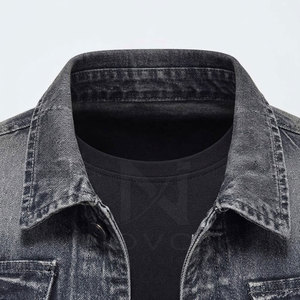 Veste en jean respirante pour homme, 100% coton, haute qualité, logo frontal, best-seller pour adultes - Product Image 5