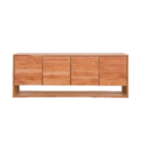 Aparador de 4 Puertas con Estantes y Zapatero de Madera en Estilo Lujoso y Diseño Minimalista para Decoración del Hogar - Product Image 1