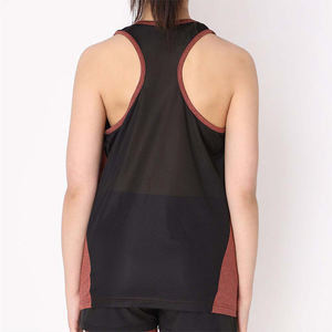 Camiseta sin mangas deportiva personalizada para mujer al por mayor, camiseta sin mangas sublimada con patrón de malla, Jersey de punto para uso en el gimnasio - Product Image 4