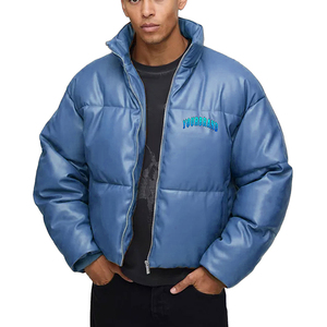 Veste matelassée pour homme, prix de gros, veste d'hiver matelassée personnalisée, manteau brillant, design araignée, veste en duvet unisexe - Product Image 3