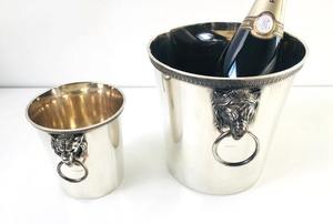 Elegante cubo de hielo de acero inoxidable con acabado martillado para bodas, cócteles, fiestas, uso doméstico, tinas de bebidas indias - Product Image 2