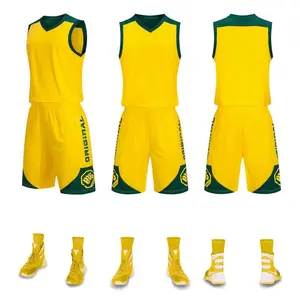 Uniformes de basket-ball de haute qualité pour garçons, vêtements d'entraînement résistants, maillots de basket-ball 2K, vêtements de sport pour enfants, tenue de basket-ball bleue - Product Image 4
