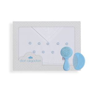 Lot de 3 draps de lit bébé en 100% coton, modèle Zoe avec motif à pois, technique de tissage - Product Image 1