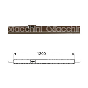 MINI BAR HORIZONTAL 513 Entrée 300 mm Préparé pour l'application du protecteur Couleur marron Protecteur non inclus - Product Image 1