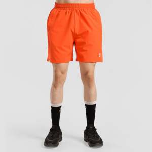 กางเกงขาสั้นรัดรูปผู้ชาย Orange HI-VIBE แห้งเร็ว ดีไซน์สั่งทำได้ ผ้าโพลีเอสเตอร์ทอ 100% ปิดเชือกผูกเอว ความยาวขาใน 5 นิ้ว ไซส์ XXS - Product Image 2