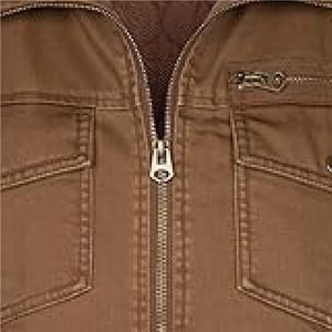 Nouveau 2025 pas cher prix veste vintage en coton pour hommes, fermeture à glissière épaisse de style vintage pour veste d'hiver - Product Image 4