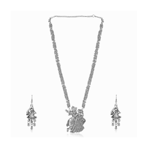 Bijoux religieux de luxe Ox Radha Krishan en alliage, plaqué or ethnique avec zircon, motif amoureux - Product Image 3