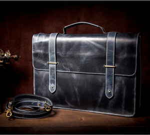 Trendy Laptop <b>Bag</b> Office Shoulder <b>Bag</b> Messenger <b>Bag</b> Gifts for Him Christmas Gift / Navy <b>Computer</b> Sling Gifts for Him Leather - Product Image 1