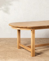 Table à manger rectangulaire d'extérieur de style moderne indonésien, de bonne qualité, en teck massif, couleur lavée, pour jardin, parc, terrasse