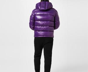 Ropa informal para hombre, chaqueta acolchada brillante, chaqueta acolchada de Color púrpura para hombre, chaqueta hinchada de invierno con logotipo personalizado para hombre - Product Image 5