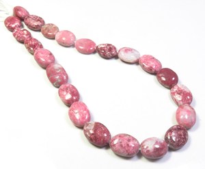 Cuentas de piedras preciosas de alto grado de thulita Natural rosa, hebra de 13-16mm, ovalada lisa, 160 quilates, 10 "para la fabricación de joyas - Product Image 5