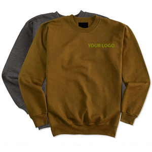 2024 personalizado de manga larga con logotipo de transferencia de calor de impresión 280g algodón poliéster Terry cuello redondo sudaderas para hombres OEM - Product Image 5