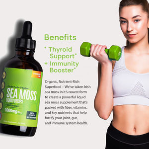 Minyak Seamoss Organik Vegan Label Khusus, Cairan Irish Sea <span class=keywords><strong>Moss</strong></span> <span class=keywords><strong>2</strong></span> oz dalam Botol Kaca, Produk Herbal - Product Image 2
