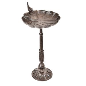Bebedero para pájaros de metal de estilo moderno que ofrece un aspecto minimalista, perfecto para la mejora decorativa del jardín al aire libre. - Product Image 3