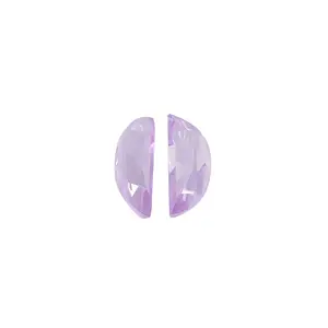 Natural Lavender CZ 10x4mm D Shape 4.70 Cts 1 Pair Gemstone For Making Earring