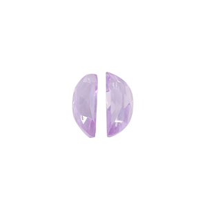 Natural Lavender CZ 10x4mm <b>D</b> Shape 4.70 Cts 1 Pair Gemstone for Making Earring Ishu Gems Made in India - Product Image 1