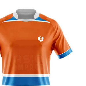 ชุดรักบี้ผู้ชายสุดเท่ห์ สีสันปรับแต่งได้ เสื้อเจอร์ซีย์แขนสั้นและกางเกงขาสั้น ทรงพอดีตัว เหมาะสำหรับการฝึกซ้อมและการแข่งขันของทีม - Product Image 4