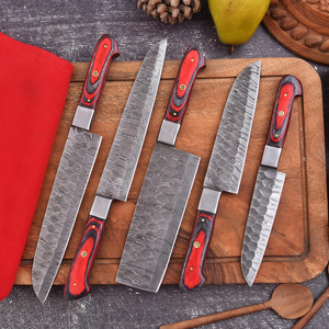 Ensemble de couteaux de chef en Damas forgé à la main, ensemble de couteaux de cuisine, couteaux de chef 5 pièces - Product Image 2