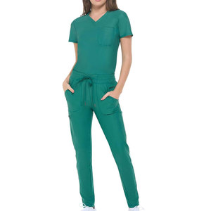 Work Clothing Top And Joggers Ultra Stretch Form Fitting Women <b>Scrub</b> <b>Set</b> Available In All Designs - Product Image 1