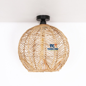 Pantalla de ratán de mimbre natural para decoración de luces colgantes, ideal para el estilo minimalista del hogar y los conceptos de Interior de vida ecológica - Product Image 2