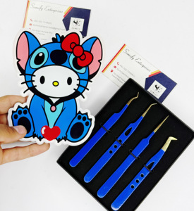 Nouvelle tuile d'extension de cils de palette de cils irisés sur mesure/pince à cils durable de conception innovante au Laser mettant en vedette - Product Image 4