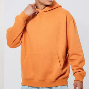 Sudadera con capucha French Terry Custom Logo Regular Fit Front Rubber Patch Hoodies - Product Image 3