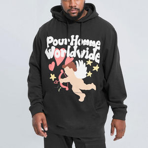 Custom Distressed <b>Embroidery</b> Heavyweight 100% Cotton Winter Men Tracksuit Fleece Flare Sweatpants Hoodie 2-Piece <b>Set</b> - Product Image 3