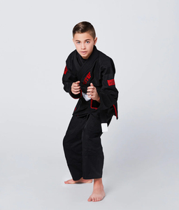 Prix usine enfants karaté Bjj Gis dans personnaliser Logo brésilien noir Jiu Jitsu 100% coton perle armure tissu en 450 GSM 2024 - Product Image 6