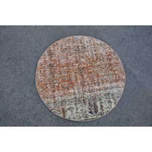 พรม23x23ft ขนแกะสไตล์ตุรกีวินเทจพรมปูพื้นขนาดใหญ่พรมปูพื้นสำหรับห้องโมเดลห้องโถงทรงสี่เหลี่ยมผืนผ้าดีไซน์แบบเย็บปะสีส้มสีเบจ - Product Image 3