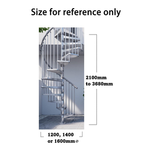 Kit d'<span class=keywords><strong>escalier</strong></span> et de garde-corps en colimaçon pour cour extérieure de maison Escaliers d'extérieur durables de haute qualité en plein air en métal et en acier - Product Image 4