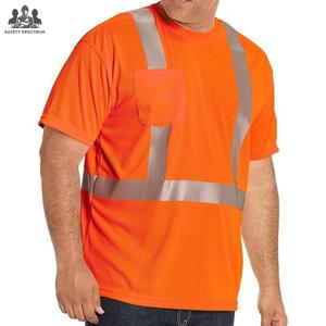 เสื้อยืดทำงานผู้ชายแบบมองเห็นได้ชัด ระบายอากาศได้ดี กันน้ำ |   งานหนักในอุตสาหกรรม |   ผ้าที่ทนทาน |   บริการ OEM - Product Image 5