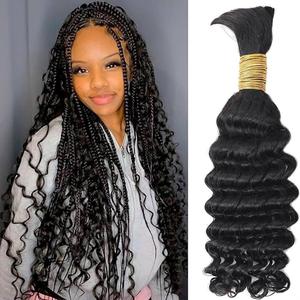 Extensiones de cabello humano a granel de doble estirado sin procesar Cabello crudo indio procesado en fábrica personalizable Cabello al por mayor de alta calidad - Product Image 1